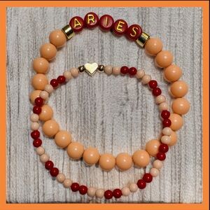 Zodiac Aries bracelet set- ( New Handmade )